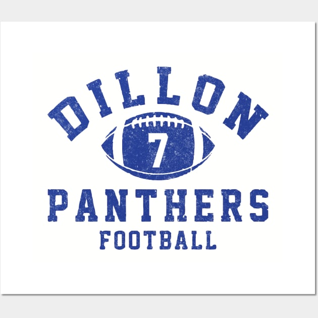 Dillon Panthers - #7 Matt Saracen - vintage logo Wall Art by BodinStreet